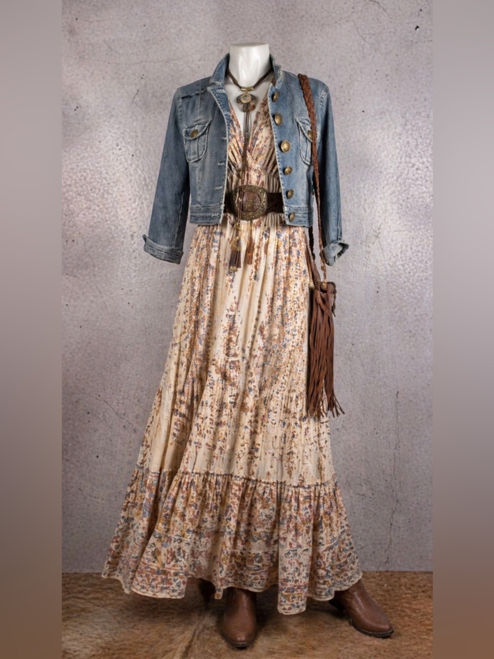 Chelsea & Theodore Cropped Military Style Denim Jacket Size M - Picture 4 of 12